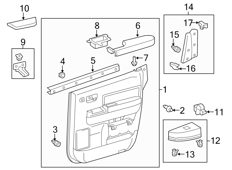 Toyota Tundra Door Parts Diagram