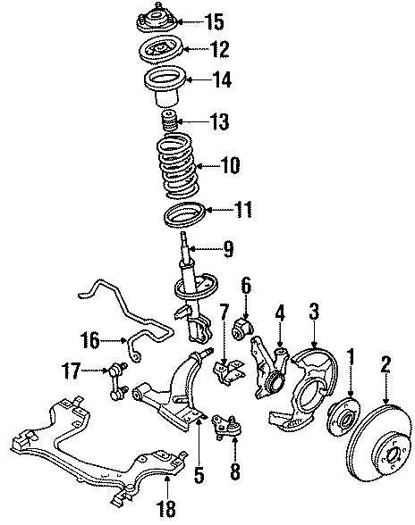 1997 Toyota Arm. Control. Suspension. Corolla; Right - 4806812110 