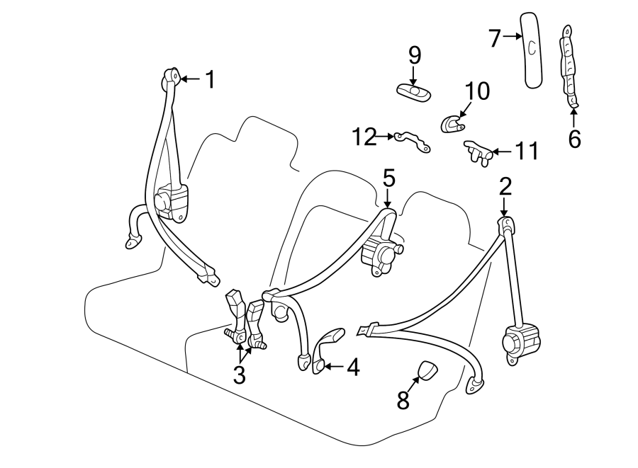 2006 Toyota Sienna Belt. Guide - 7334460021 | Toyota Parts Superstore ...