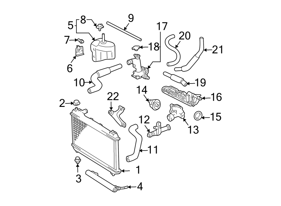 Toyota Solara Cap. Reservoir. RADIATOR RESERV. TANK - 16471AA010